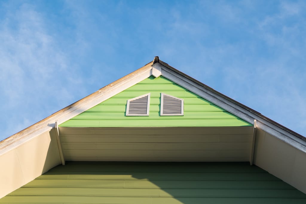 Attic vents for cooling. Attic vents for cooling.