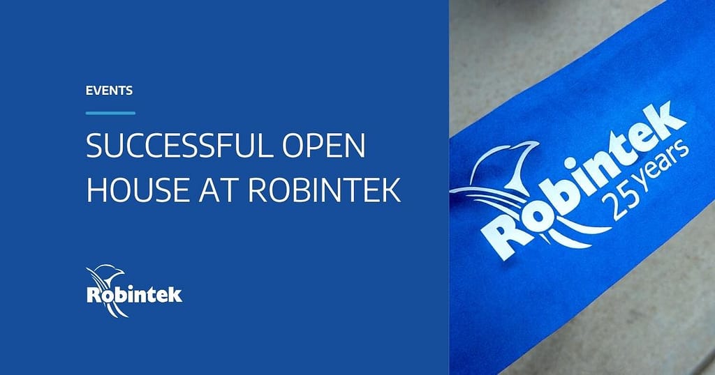 Successful Open house at Robintek showing Robintek Ribbon from Ribbon cutting