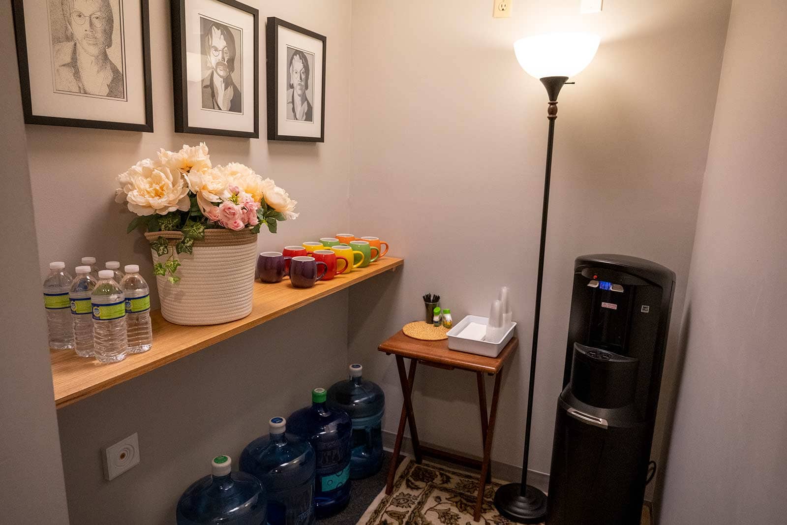 Shared Water Cooler & Refreshments Area