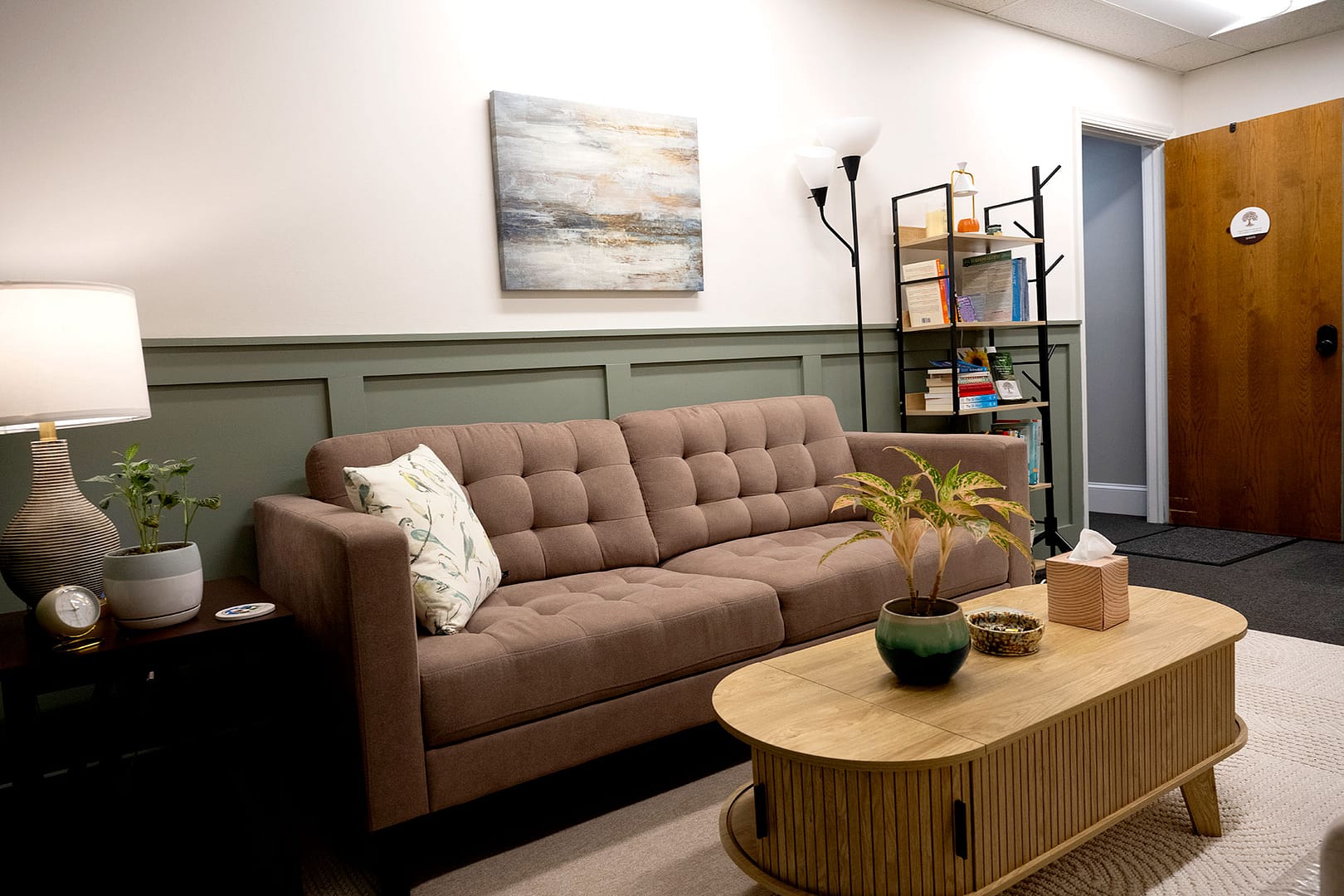 Robintek Rentals office 104 relaxing couch and table