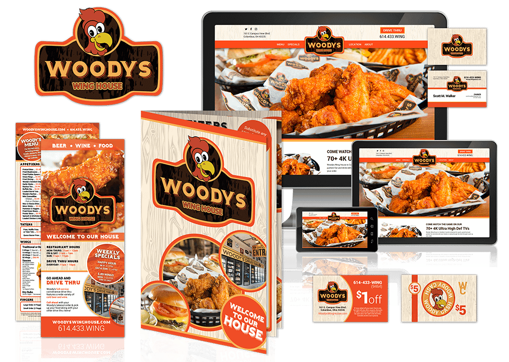 Woodys Website Logo and Graphic Design