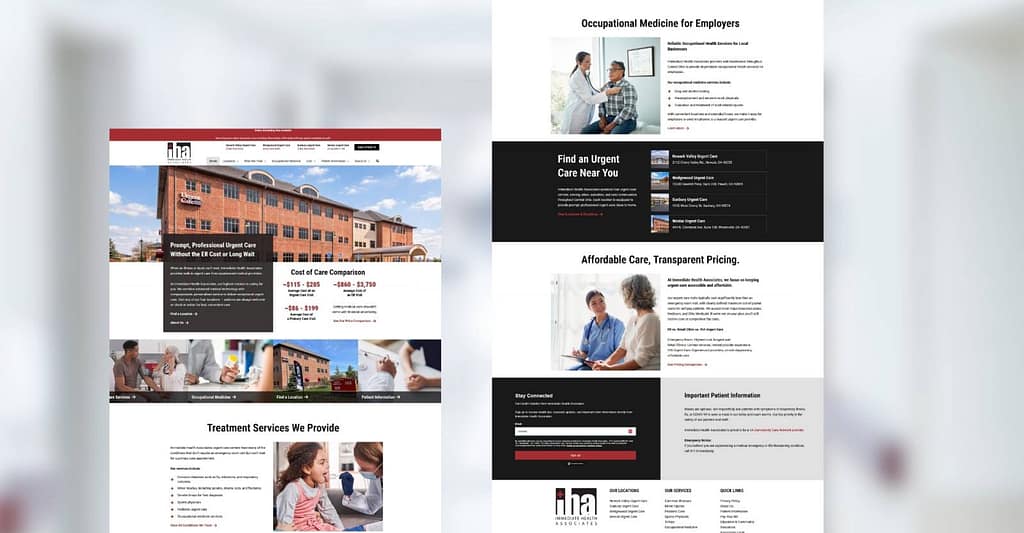 IHA homepage website design by Robintek