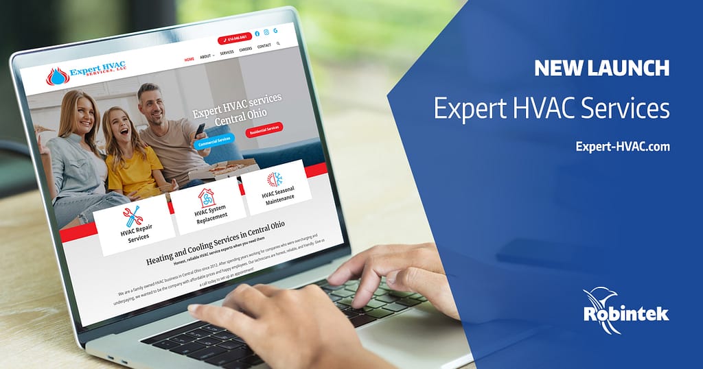 Expert HVAC services new website redesign and launch