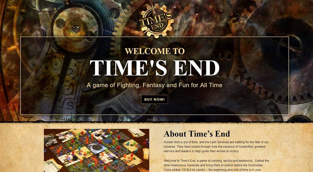time's end board game
