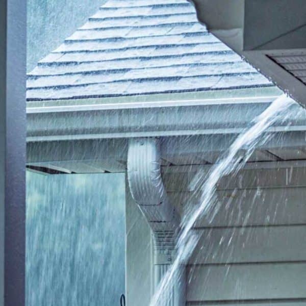 rain gutter overflow