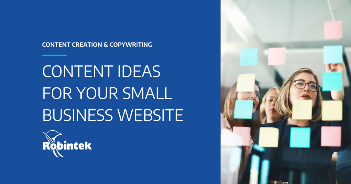 Content Ideas for your Small Business Website