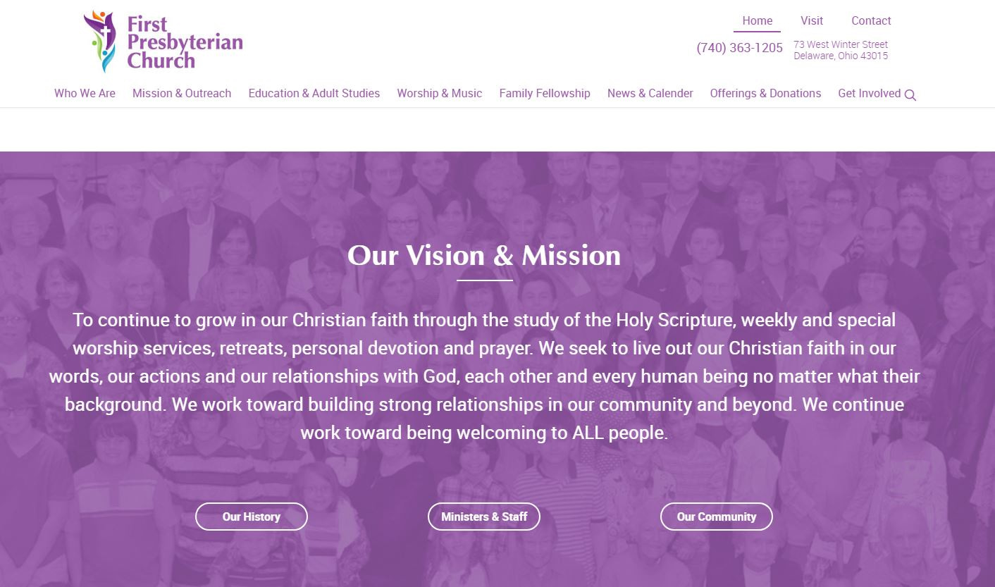 First Presbyterian Church Website Mission Statement