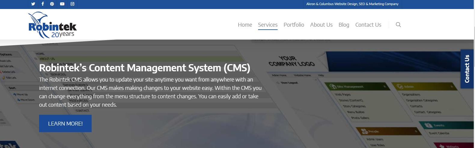 robintek content management system CMS
