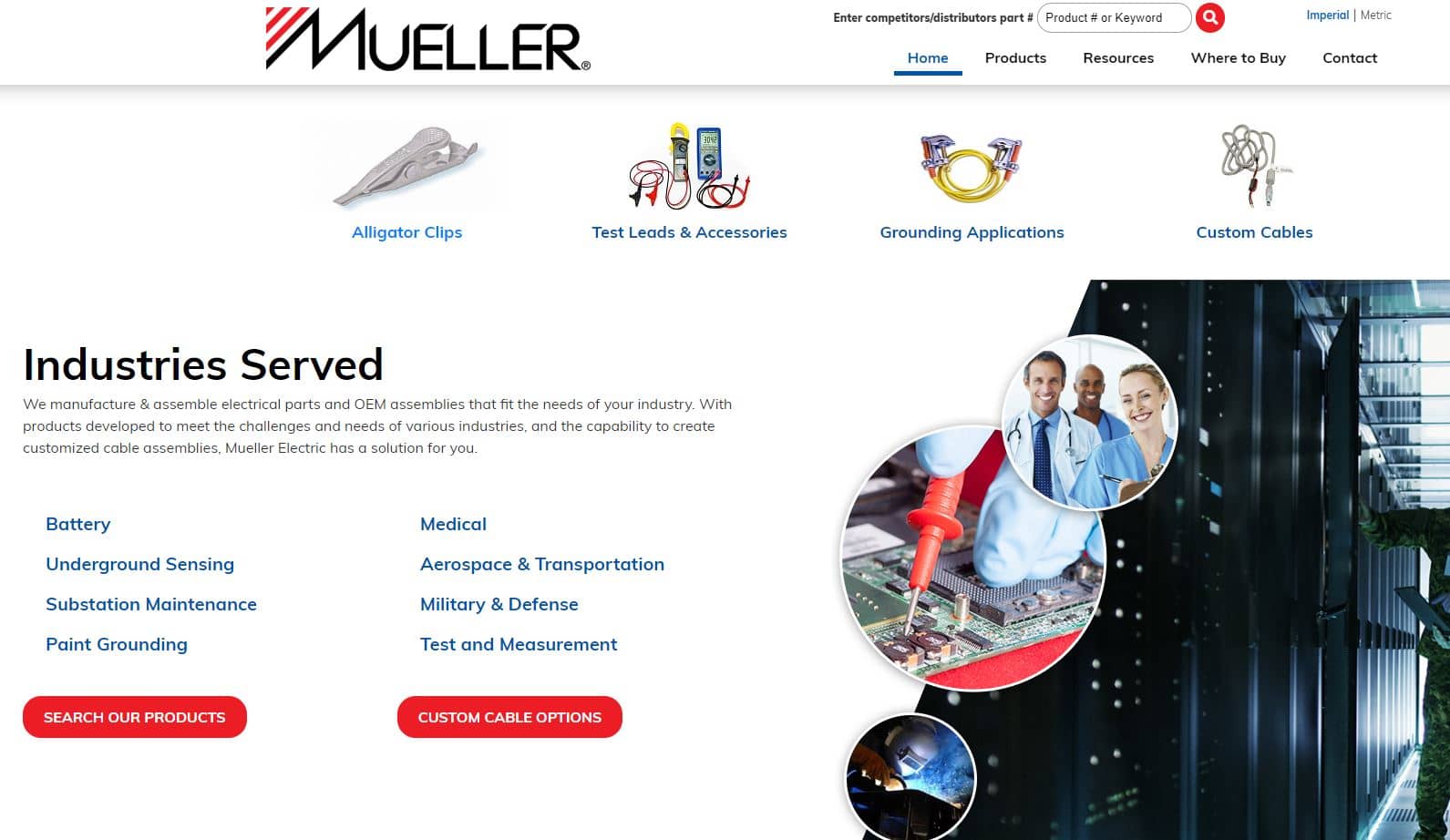 mueller website products page