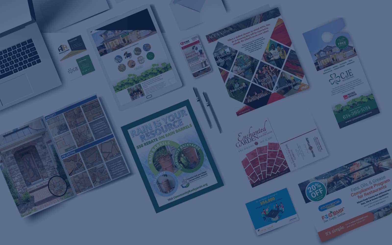 Columbus Print Design Examples Collage