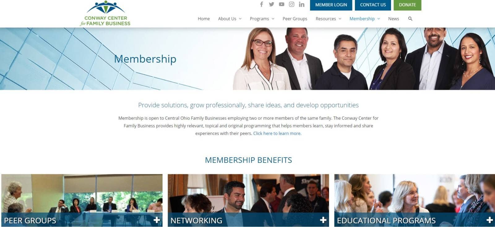 membership page