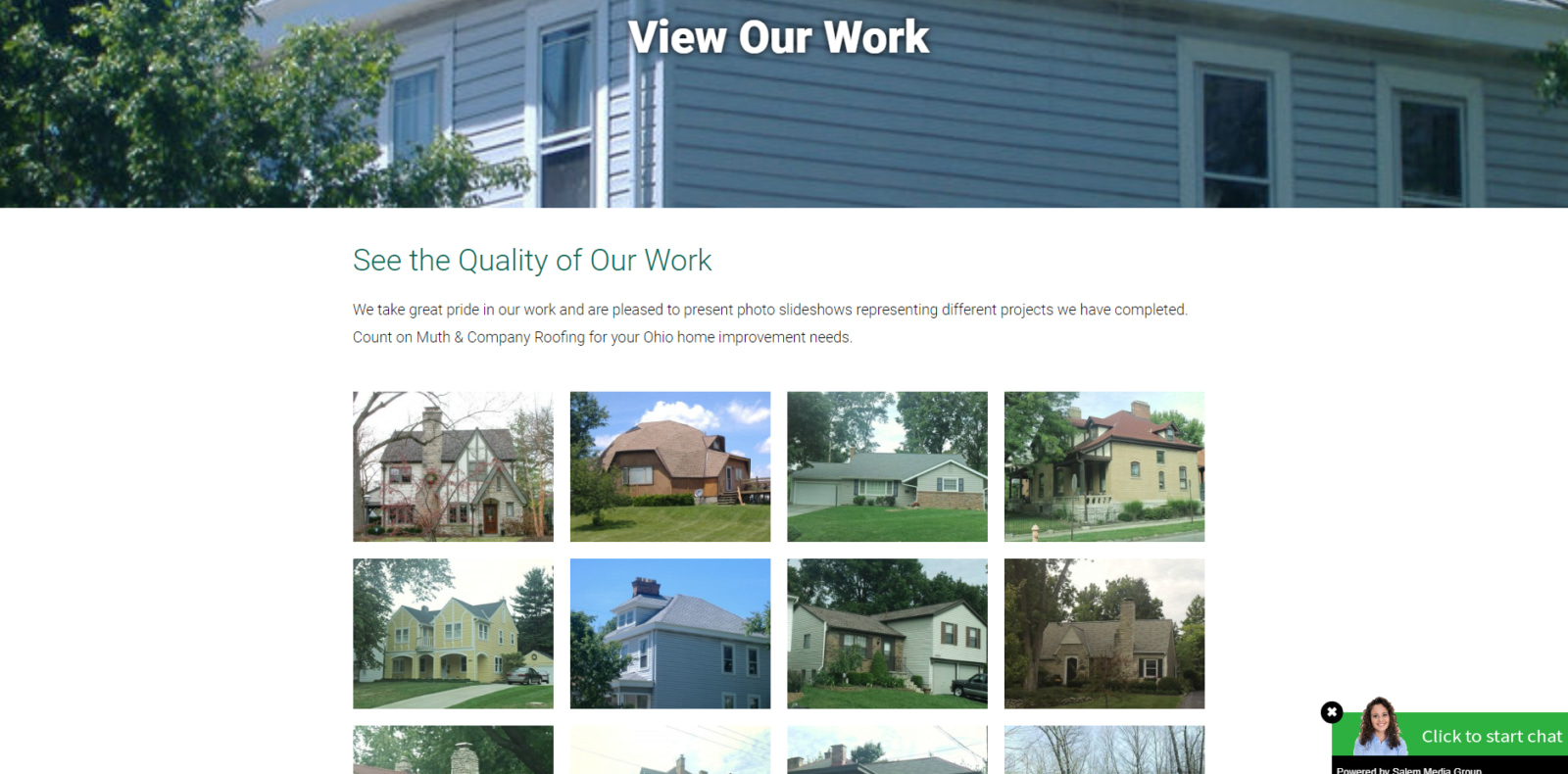 wordpress site design muth & company roofers our work