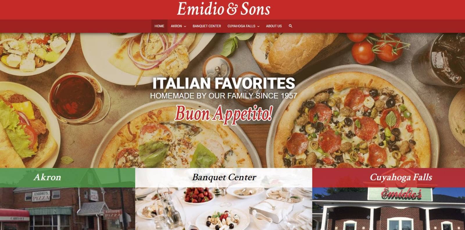 italian restaurant WordPress Build