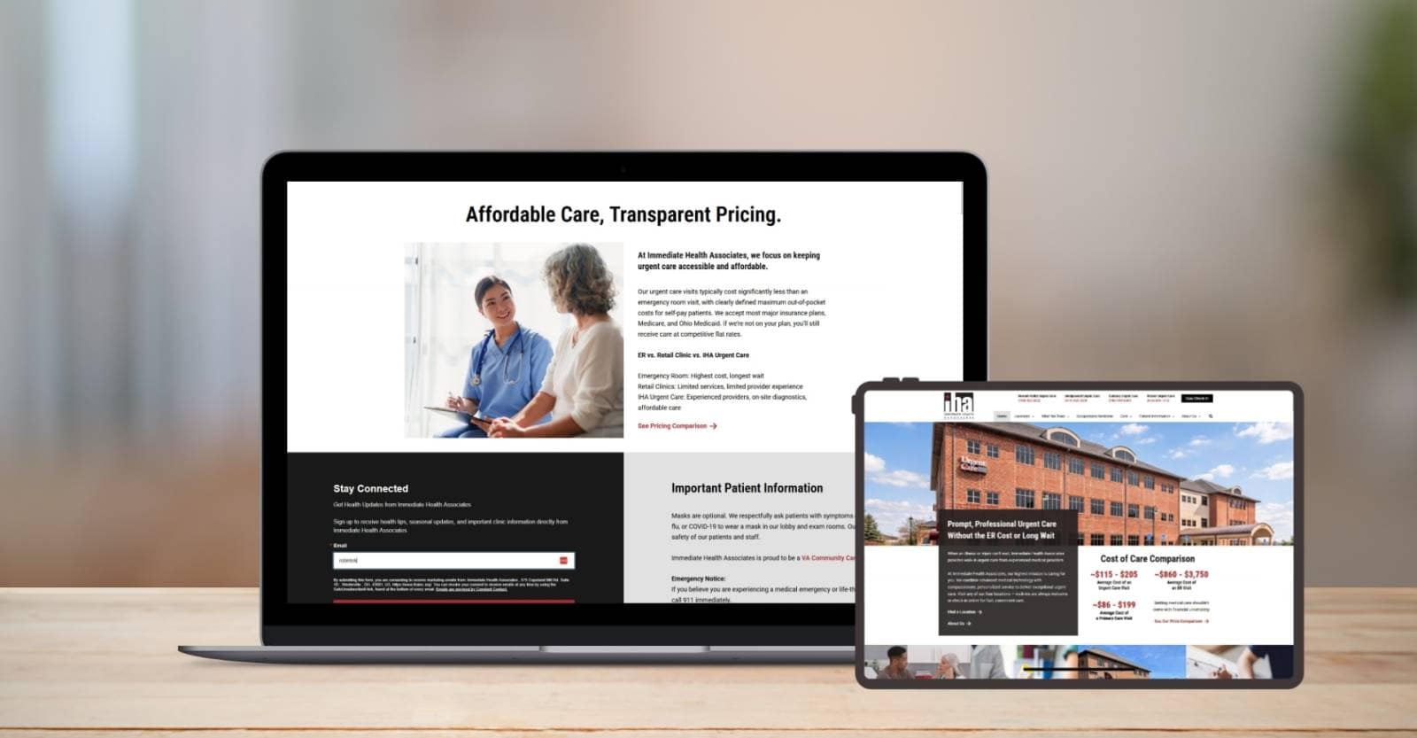 IHA website design by Robintek