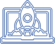 Icon Laptop Rocket Website