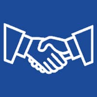 Icon handshake for SEM charity work