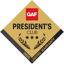 GAF Roofing Shingles Presidents Club 3 Stars Limited Warranty