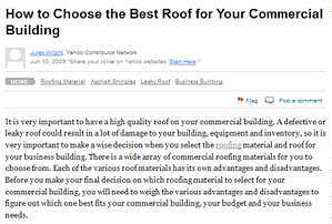 Choosing the Right Roof