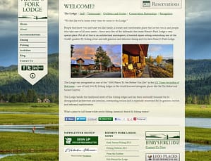 Henry's Fork Lodge - WordPress Travel Website with Online Registration