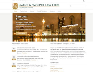 Emens Wolper Lawfirm Website Design