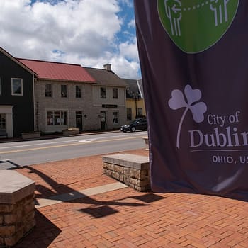 Web Design for the City of Dublin Ohio - sign in the center of town