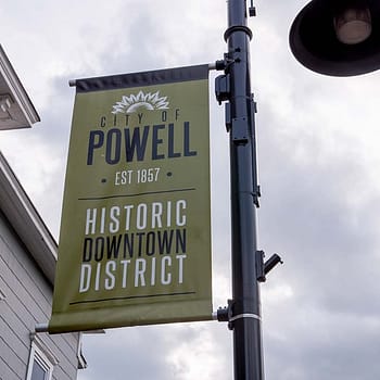 Powell Ohio Historic Downtown District Flag Graphic Design