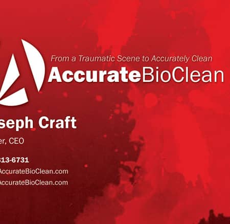 accurate bioclean business card design