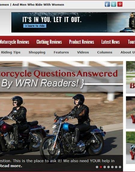 Women Riders Now - Online Magazine Website