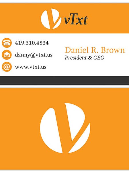 vtxt business card design