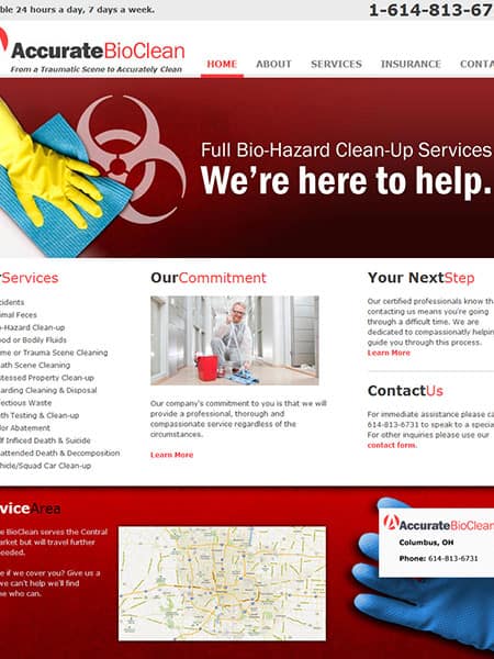 Accurate BioClean - Professional Cleaning Service Website