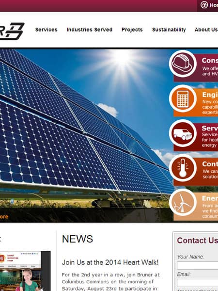 Bruner Corporation - Large Construction / Engineering Firm Website