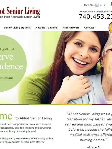 Abbot Senior Living - Retirement Community Website
