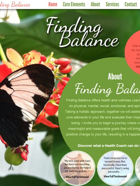 Finding Balance - Health and Wellness Website