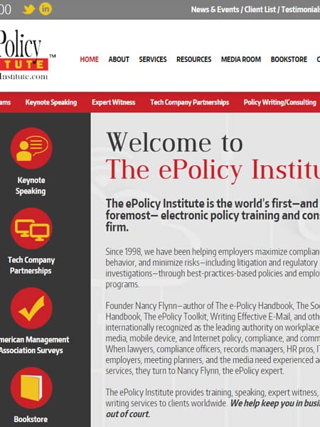 The ePolicy Institute - Business Training Website