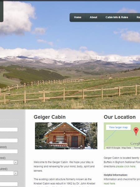 Geiger Cabin - Cabin Rental Website