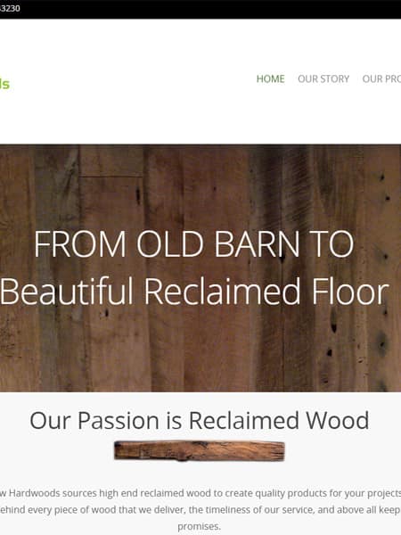 Renew Hardwoods - Wood and Craft Business Website