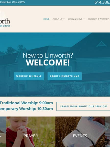 Linworth United Methodist Church Website Design