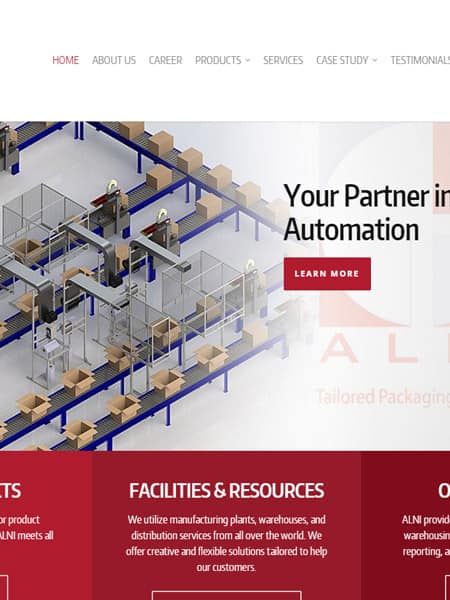 ALNI - Manufacturing Business Website
