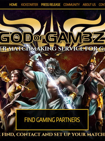 God of Gam3z - Gaming Community Website