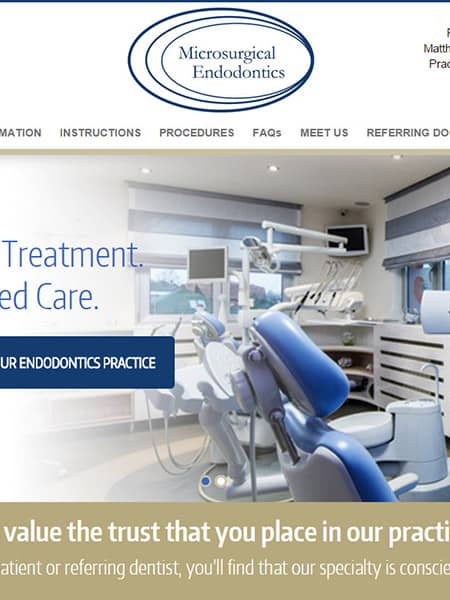 Microsurgical Endodontics - Medical Website Design