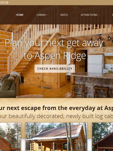 Aspen Ridge - Cabin Rental Website