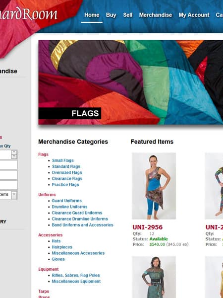 The Guard Room - Shopping Cart Website