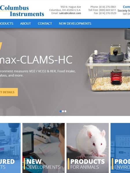 Columbus Instruments - Family Owned Business Website