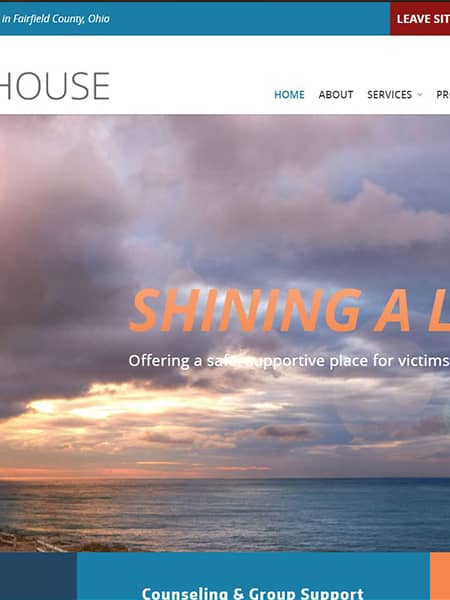 The Lighthouse Domestic Violence Shelter - Non-Profit Website