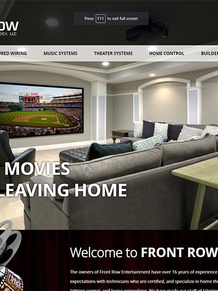 Front Row - Entertainment Website