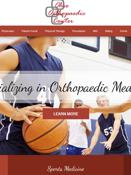 Ohio Orthopaedic Center Website