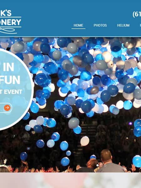 Cook's Balloonery Business Website