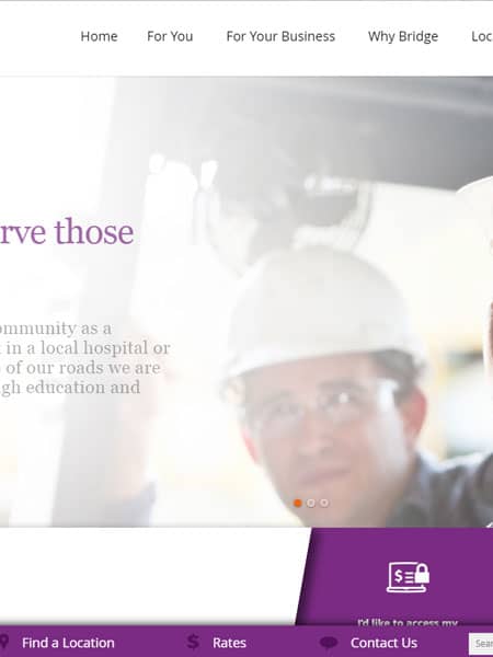 Bridge Credit Union Banking Website