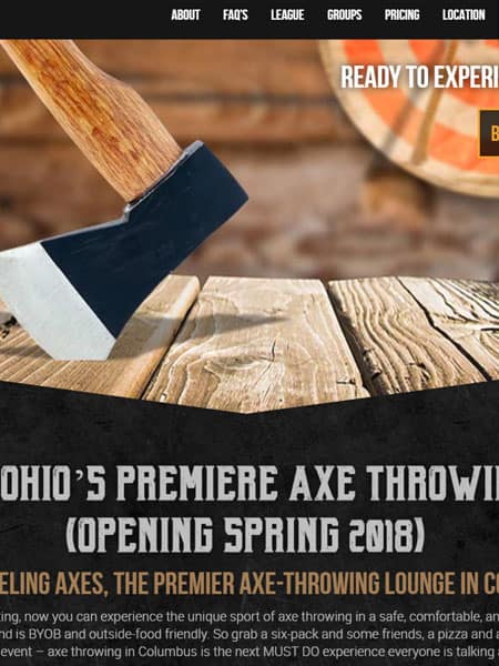 Dueling Axes Axe Throwing Lounge Website