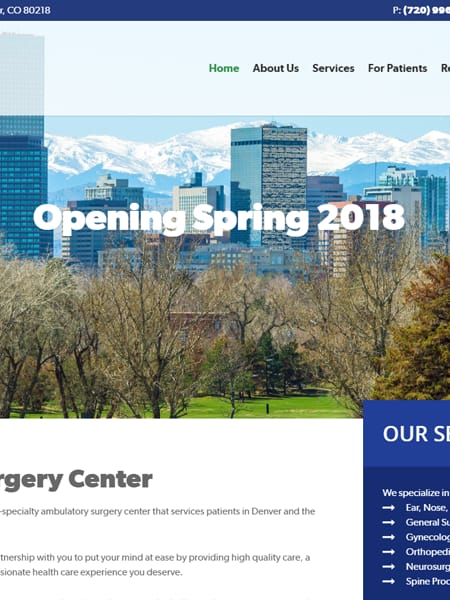 Denver Surgery Center Healthcare Website
